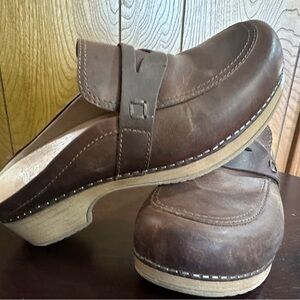 Dansko Brown Leather Women's Mules